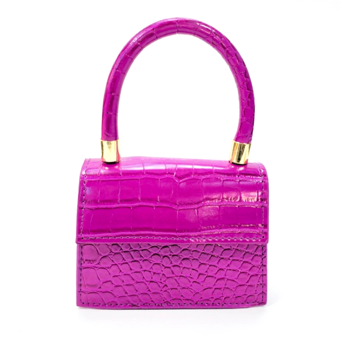 purple faux leather mini fashion women hand bag perfect for everyday errands