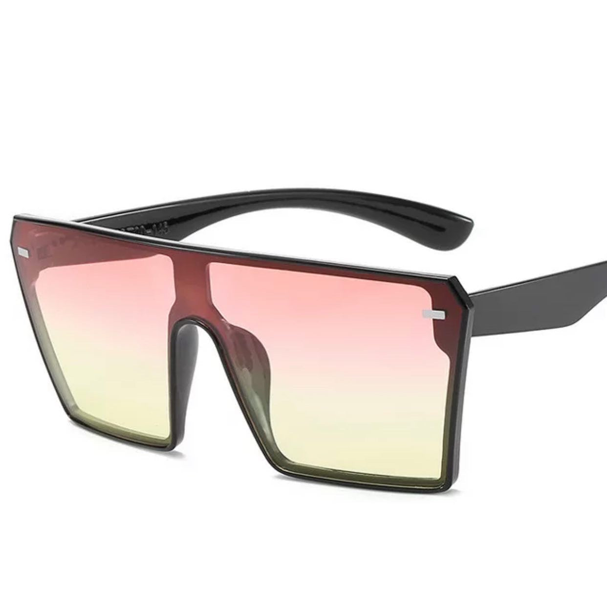 oversized square everyday orange sunglasses for women